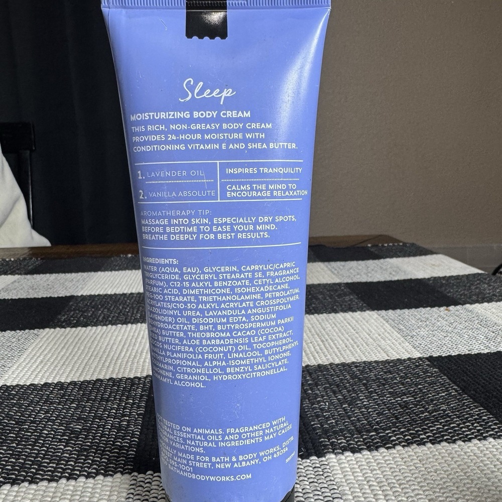 Bath & Body Works Aromatherapy LAVENDER VANILLA Body Cream 8 oz Free Shipping - Picture 2 of 2